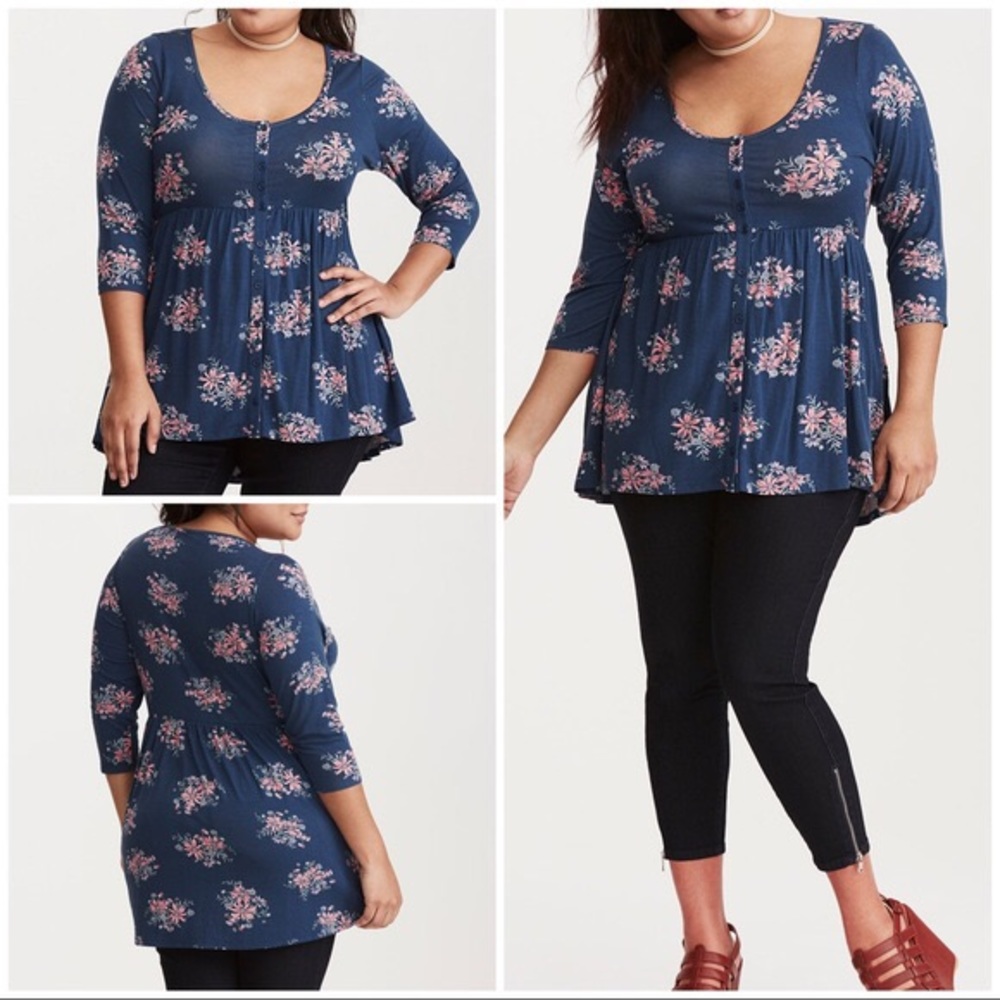 Floral babydoll top